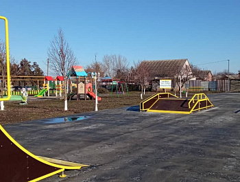 Торжественное открытие детской спортивной площадки в хуторе Меклета